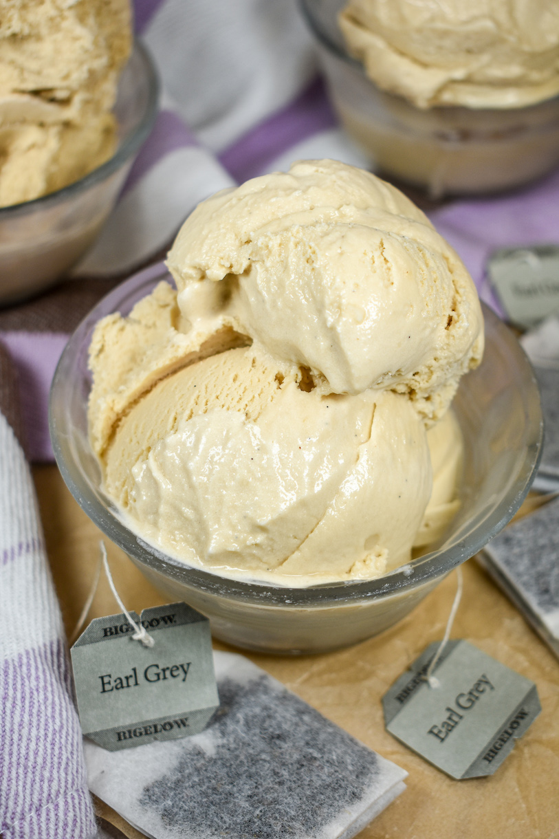 A dish of Earl Grey ice cream
