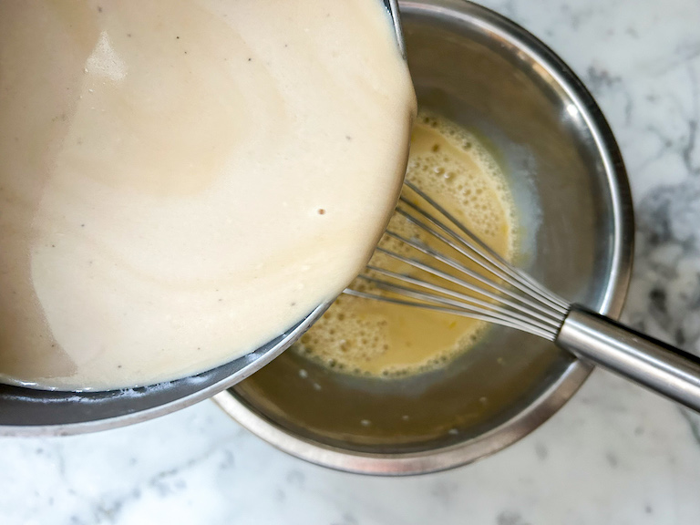 Tempering the ice cream base