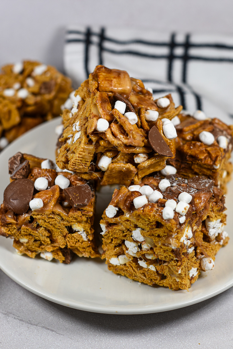 A plate of s'mores bars