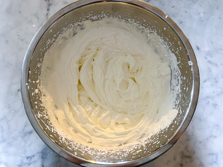 A bowl of whipped cream
