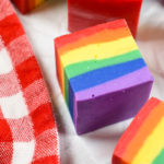 Rainbow striped fudge recipe