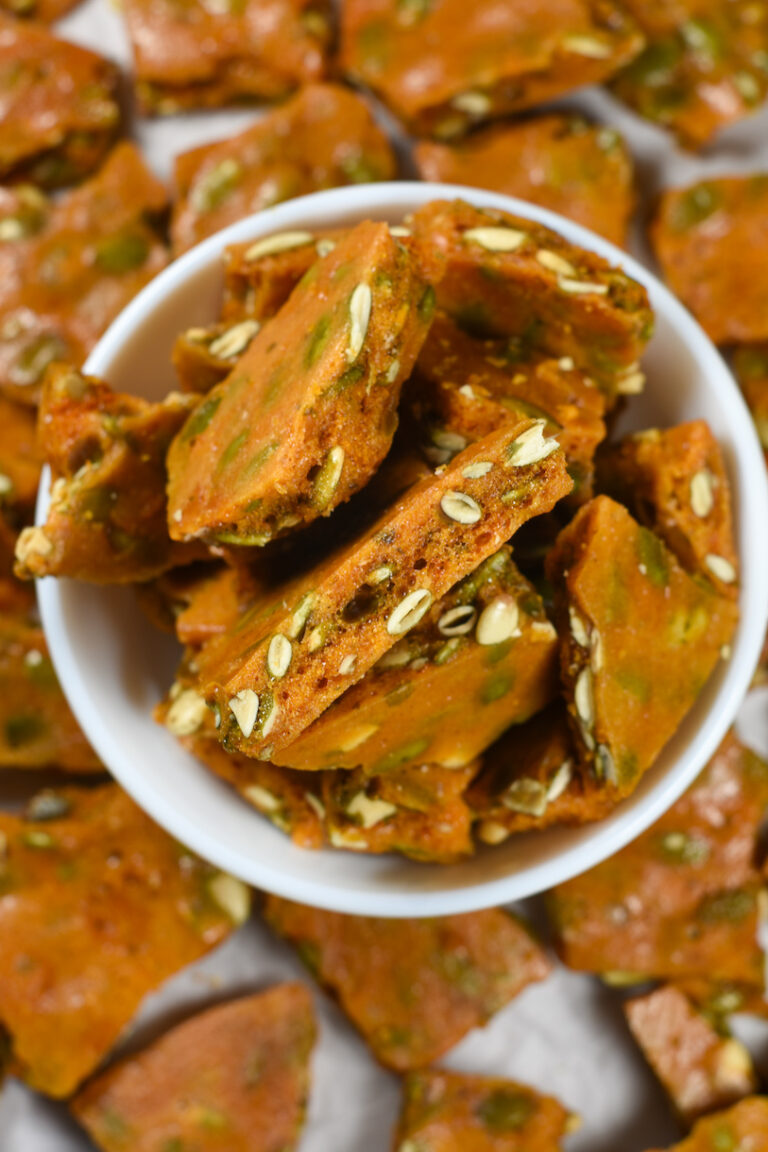 a bowl of pepita brittle