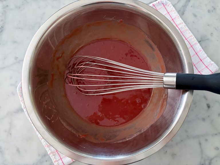 ruby ganache before whisking