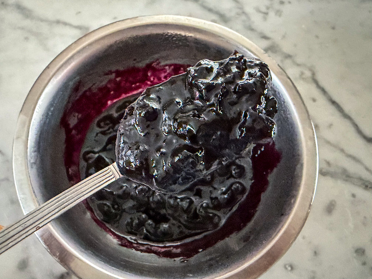 spoonful of blueberry jam
