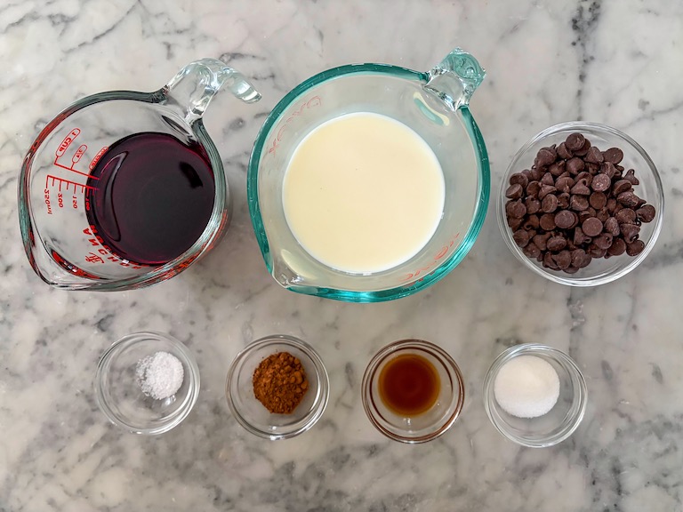 Red wine hot chocolate ingredients