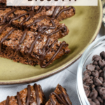 Plate of chocolate biscotti