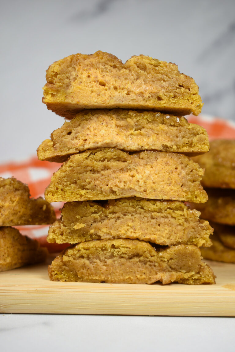 stack of cream cheese stuffed cookies