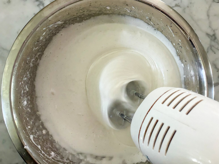 mixer mixing marshmallow fluff