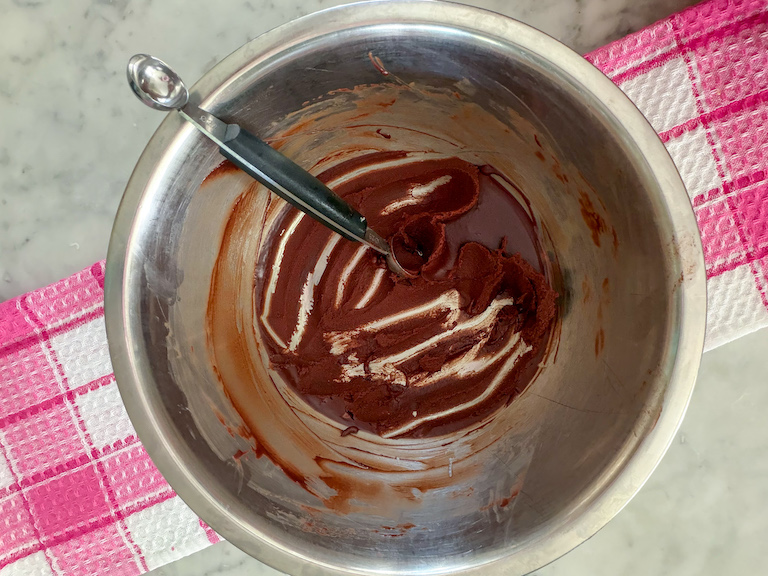 scooping truffles with a melon baller
