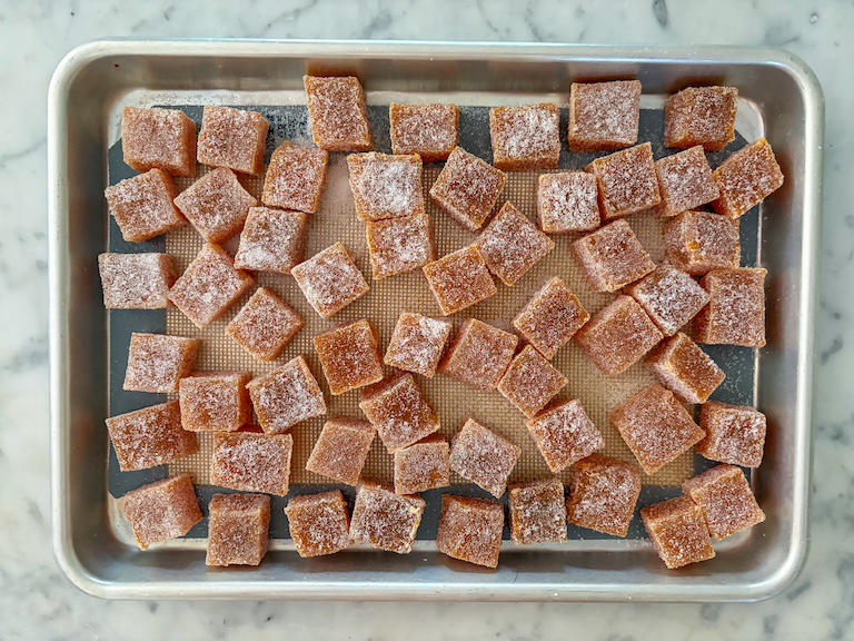 a tray of carrot gummy candy