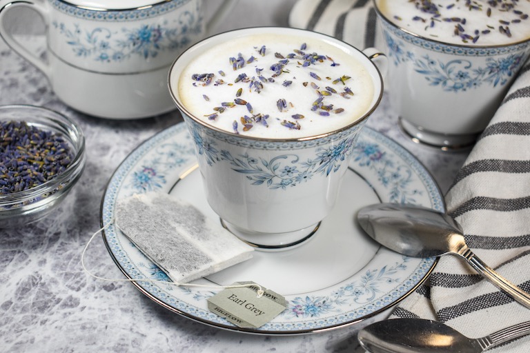 lavender london fog in a mug