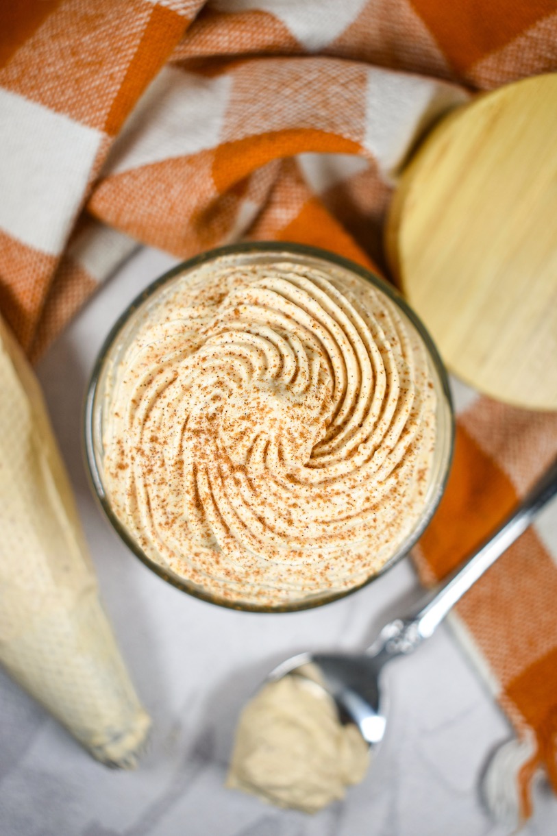 a jar of pumpkin whipped cream