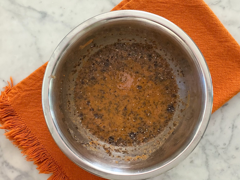 pumpkin chia pudding ingredients in a bowl