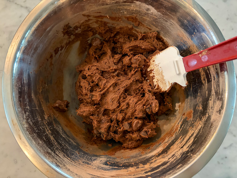 milk dud cookie dough in a bowl