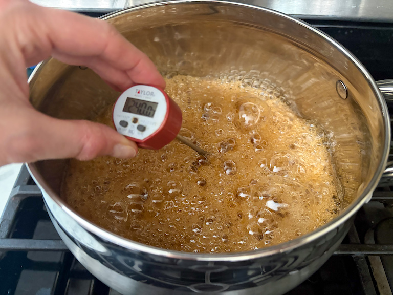 coffee marshmallows cooking on the stovetop