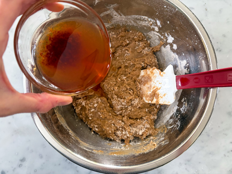 adding cider reduction to donut batter