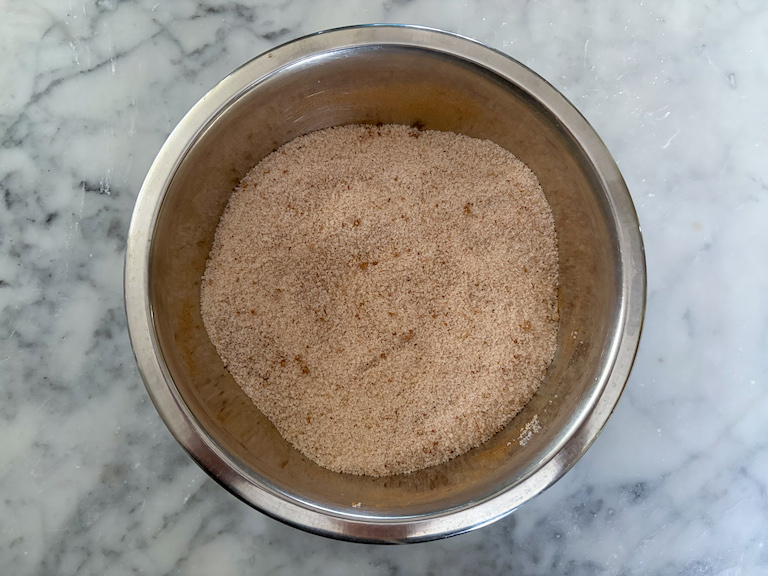 cinnamon sugar topping in a small bowl