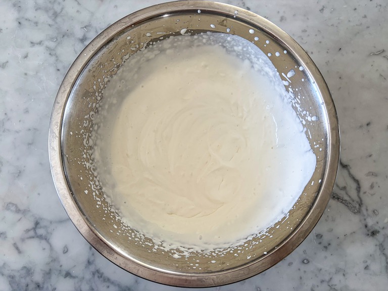 a bowl of whipped cream