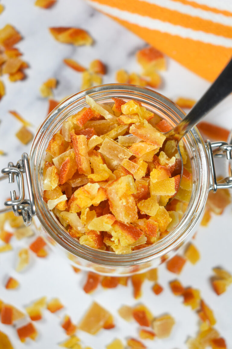 a jar of homemade mixed peel