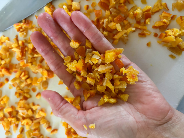 handful of candied citrus peels